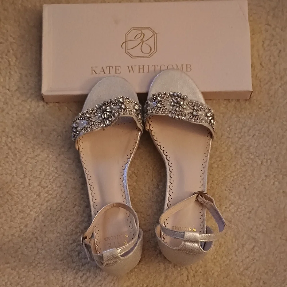 Aerin Silver Sandals with Gem Accents - Picture 7 of 7